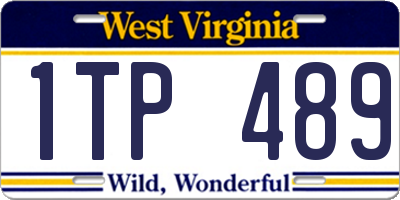 WV license plate 1TP489