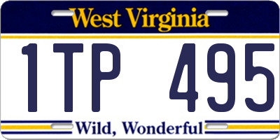WV license plate 1TP495