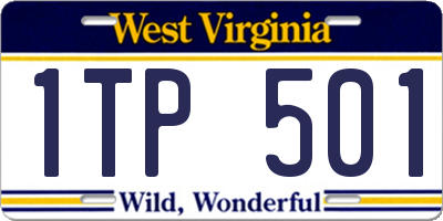 WV license plate 1TP501