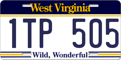 WV license plate 1TP505