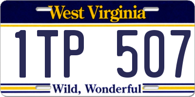 WV license plate 1TP507