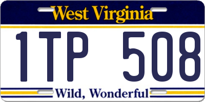 WV license plate 1TP508