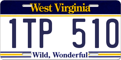 WV license plate 1TP510
