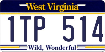 WV license plate 1TP514
