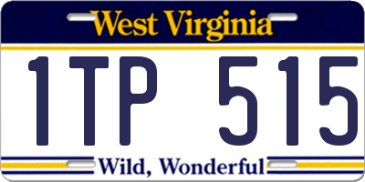 WV license plate 1TP515