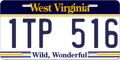WV license plate 1TP516
