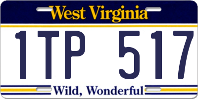 WV license plate 1TP517