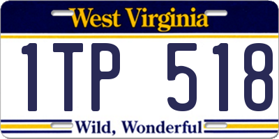 WV license plate 1TP518