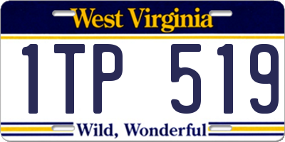 WV license plate 1TP519
