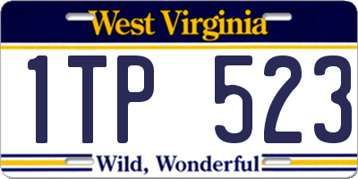 WV license plate 1TP523