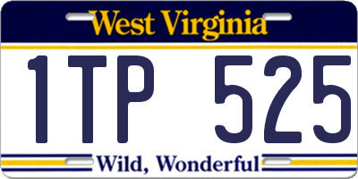 WV license plate 1TP525