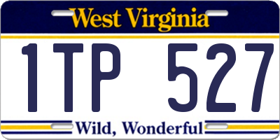 WV license plate 1TP527