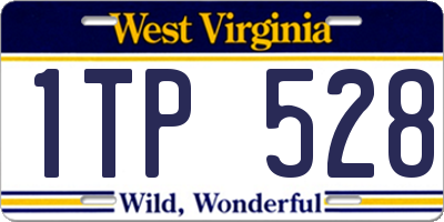 WV license plate 1TP528