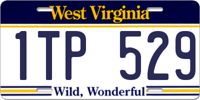 WV license plate 1TP529