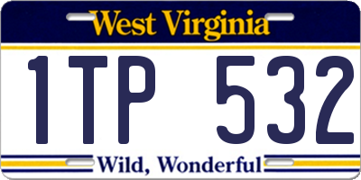 WV license plate 1TP532
