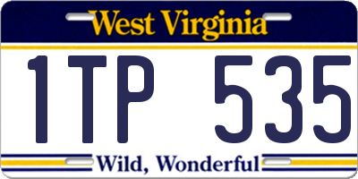 WV license plate 1TP535