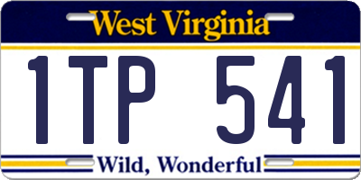 WV license plate 1TP541