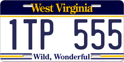 WV license plate 1TP555