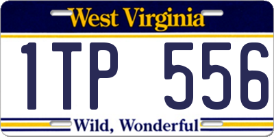 WV license plate 1TP556