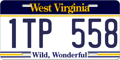WV license plate 1TP558