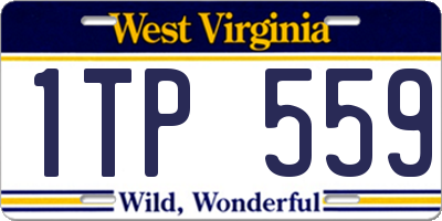 WV license plate 1TP559