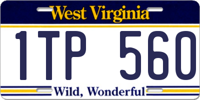 WV license plate 1TP560