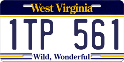 WV license plate 1TP561