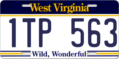 WV license plate 1TP563