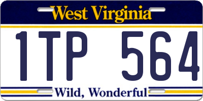 WV license plate 1TP564