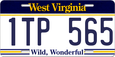 WV license plate 1TP565