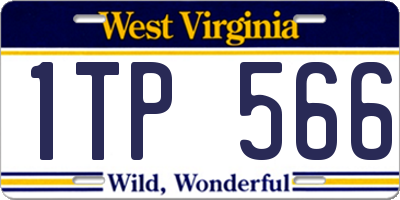 WV license plate 1TP566