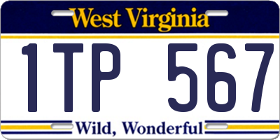 WV license plate 1TP567