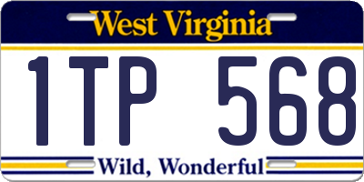 WV license plate 1TP568