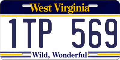 WV license plate 1TP569