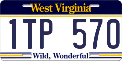 WV license plate 1TP570