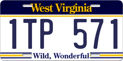 WV license plate 1TP571