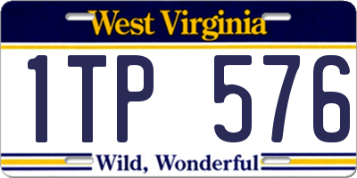 WV license plate 1TP576