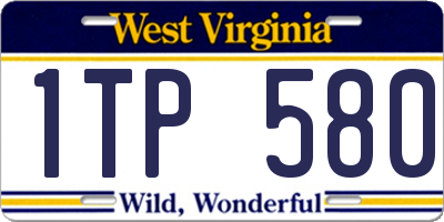 WV license plate 1TP580