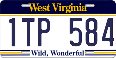 WV license plate 1TP584