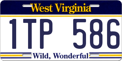 WV license plate 1TP586