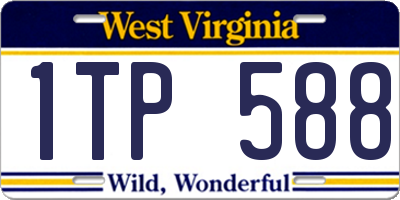 WV license plate 1TP588