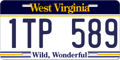 WV license plate 1TP589