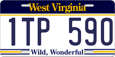 WV license plate 1TP590