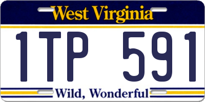 WV license plate 1TP591