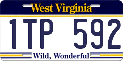 WV license plate 1TP592