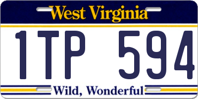 WV license plate 1TP594