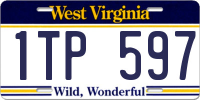 WV license plate 1TP597