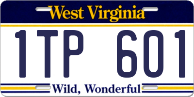 WV license plate 1TP601