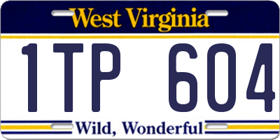 WV license plate 1TP604