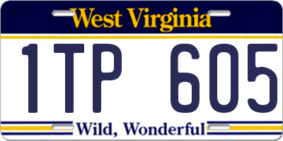 WV license plate 1TP605